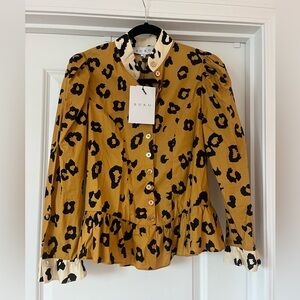 Duru Leopard Print Blouse NWT